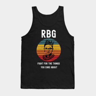 Ruth Bader Ginsburg Quote Retro Sunset Distressed Design Tank Top